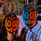 Máscara Facial Completa de Terror EL con Brillo para Halloween