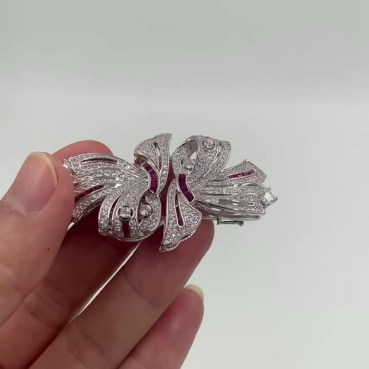 Broche Moño Doble Clip en Plata Esterlina S925 - Image 4