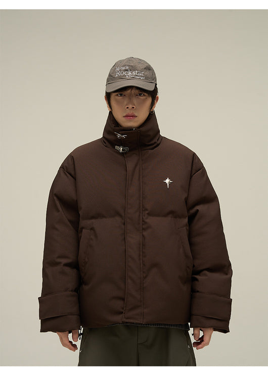 Chaqueta Acolchada de Algodón Estilo Retro Americano para Hombre - Image 12