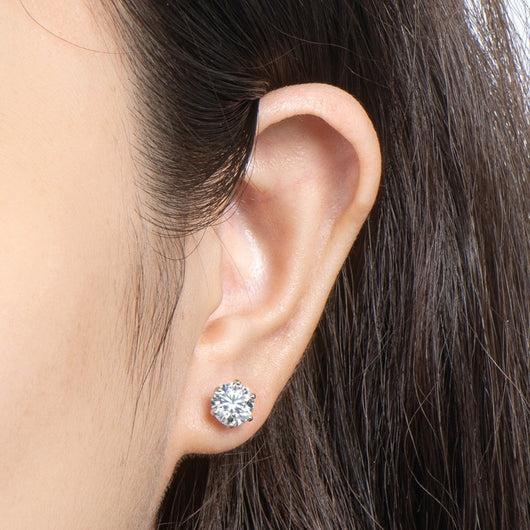 Aretes de Cristal de 1 Quilate Plata de Ley S925 para Mujer - Image 16