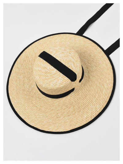 Sombrero de Paja Trenzado con Tiras - Estilo Europeo y Americano para Mujer - Image 19