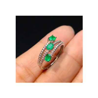 Anillo de Plata 925 con Esmeralda Natural Colombiana Incrustada - Image 7