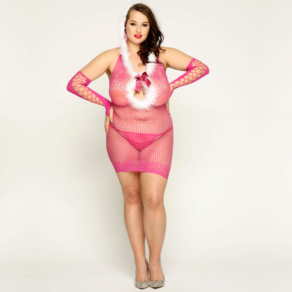 Lencería Navideña Talla Grande Disfraz Sexy