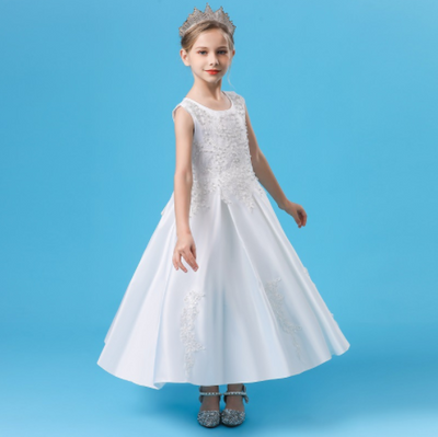 Vestido Elegante Infantil de Verano para Presentaciones de Piano - Image 4