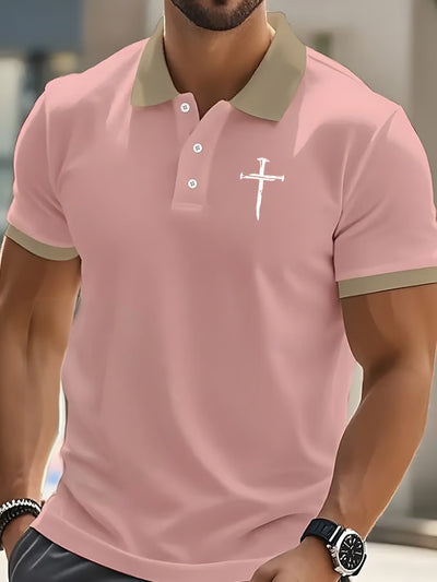Polo Estampado de Poliéster Manga Corta para Hombre - Image 5