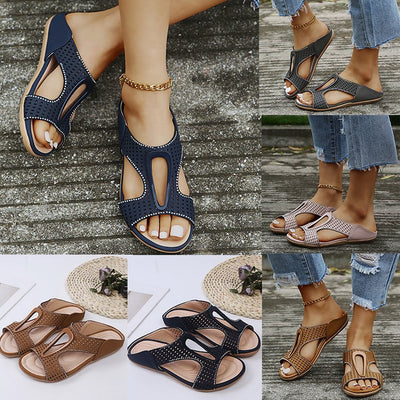 Sandalias Planas Caladas para Mujer - Diseño Hueco Perforado Verano - Image 2