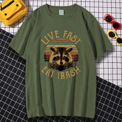 Playera Hombre Estilo Urbano Live Fast Eat Trash - Image 16