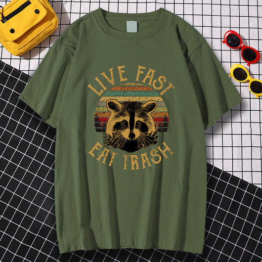 Playera Hombre Estilo Urbano Live Fast Eat Trash - Image 16