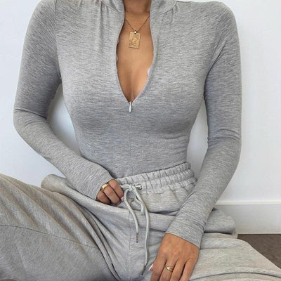 Jumpsuit Ajustado de Manga Larga con Cierre para Mujer - Image 13