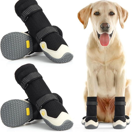 Zapatos Protectores para Perros Medianos y Grandes sin Fricción en el Talón