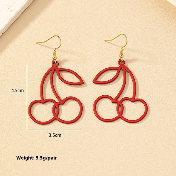Aretes de Cereza Coreanos Estilo Instagram - Diseño Dulce y Moderno - Image 8