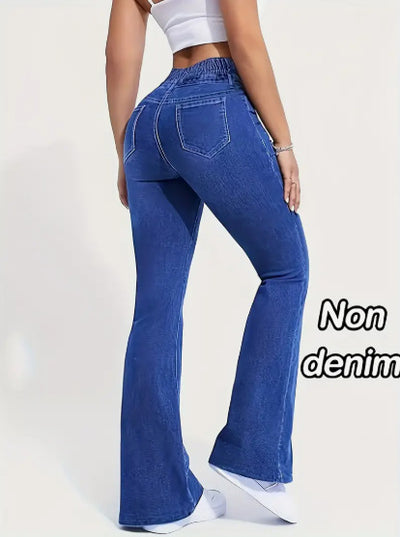 Leggings Acampanados con Estampa Digital y Efecto Denim - Image 7