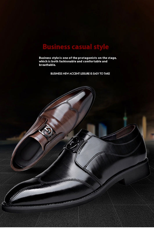 Zapatos de Cuero Elegantes con Bordado - Slip-on Puntiagudo para Hombre - Image 21