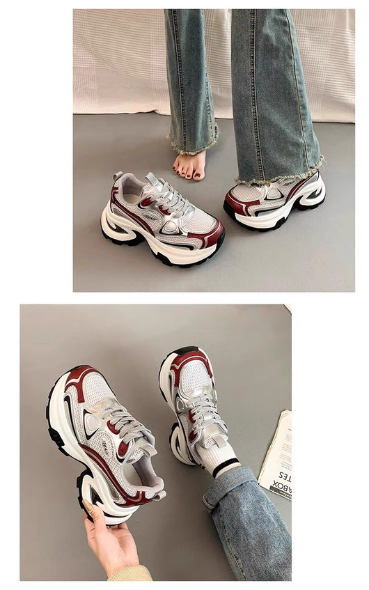 Tenis Plataforma Respirable para Mujer - Zapatillas Chunky con Altura Aumentada - Image 10