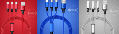 Cable de Datos Trenzado Triple 3 en 1 con Tres Conectores - Image 9