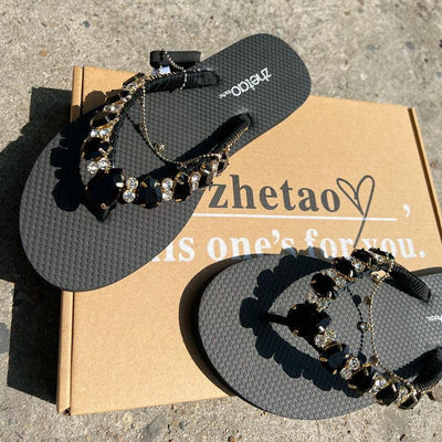 Sandalias de Playa Mujer con Diamantes Brillantes - Suela Antideslizante - Image 4