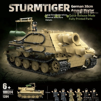 Tanque Militar de Bloques de Construcción Compatible con Minifiguras