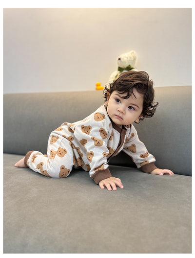 Mameluco Tejido de Otoño para Bebé con Diseño de Osito - Image 18
