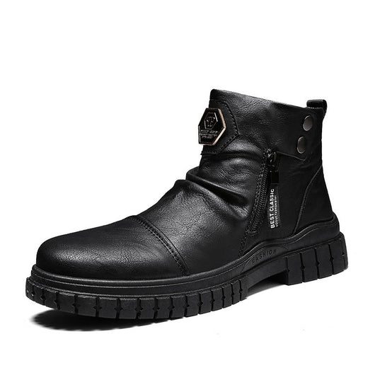 Botas Martin Altas de Cuero para Hombre - Estilo Británico Robusto - Image 9