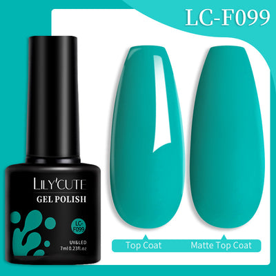 Set de Pegamento para Uñas con Brillo de Color Sólido - Image 35