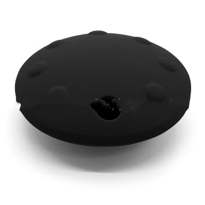 Purple UFO-shaped silicone pet toy with textured top and openings for slow feeding or interactive play. - Image 15