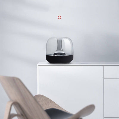 Parlante Bluetooth Minimalista de Cristal Azul con Bajos Potentes - Image 7