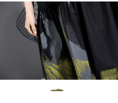 Falda Puffy Midi Ajustada con Malla - Elegancia Temperamental - Image 15