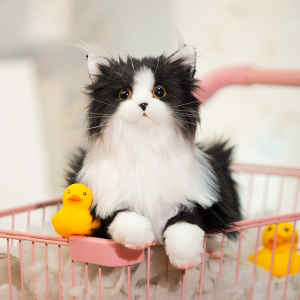 Gato de Peluche Realista - Juguete Suave para Niñas, Regalo Perfecto