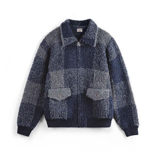 Cardigan Tipo Solapa a Cuadros para Hombre - Otoño - Image 5
