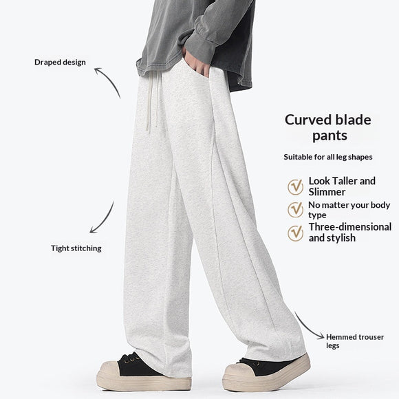 Pantalones Casuales Holgados de Pierna Recta para Hombre