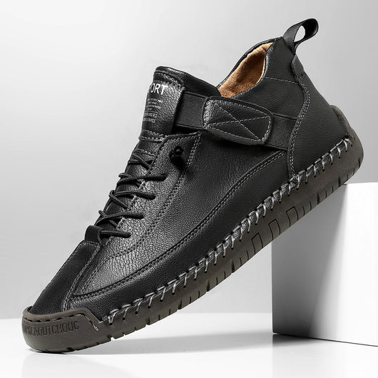 Zapatos Casuales de Otoño-Invierno para Hombre con Suela Plana y Costura a Mano - Image 5