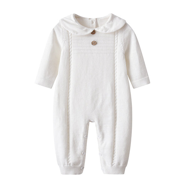 Enterizo Tejido Trenzado con Cuello Peter Pan para Primavera y Otoño - Image 6