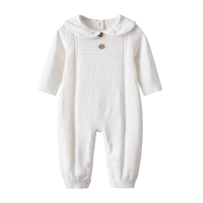 Enterizo Tejido Trenzado con Cuello Peter Pan para Primavera y Otoño - Image 6