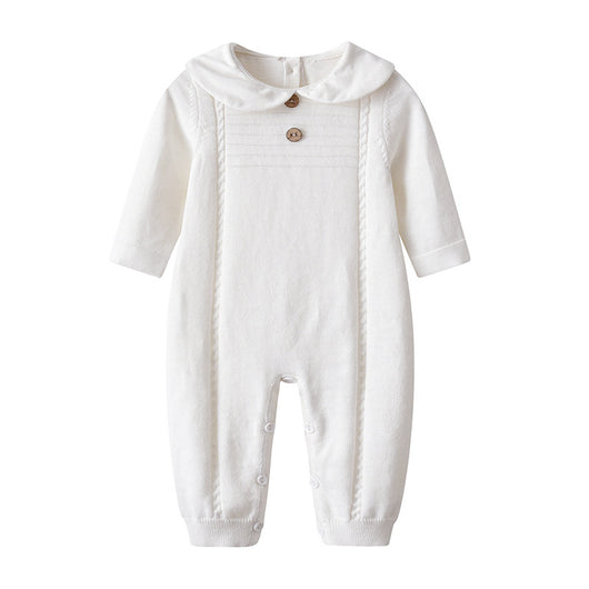 Enterizo Tejido Trenzado con Cuello Peter Pan para Primavera y Otoño - Image 6