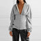 Sudadera con Capucha Ajustada al Cuerpo Cuello en V