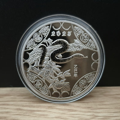 Medalla Conmemorativa Año de la Serpiente Chapada en Oro y Plata - Image 17