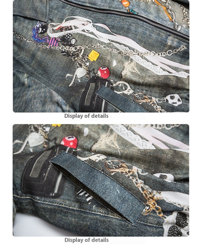 Chaqueta Acolchada Retro Americana Ancha para Hombre - Image 9