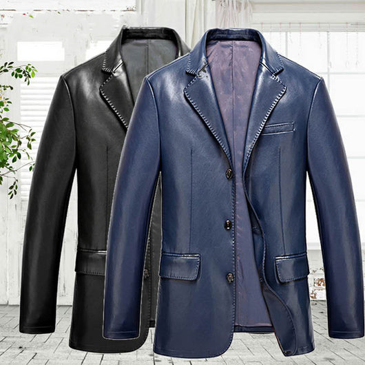 Chaqueta de Cuero Lavado Estilo Casual - Image 20