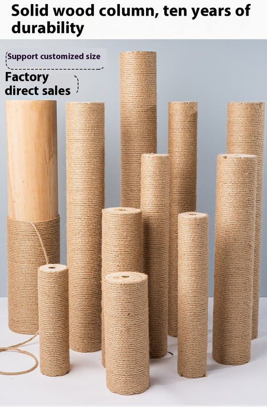 Torre Rascador para Gatos en Madera Maciza con Cuerda de Cáñamo - Image 25