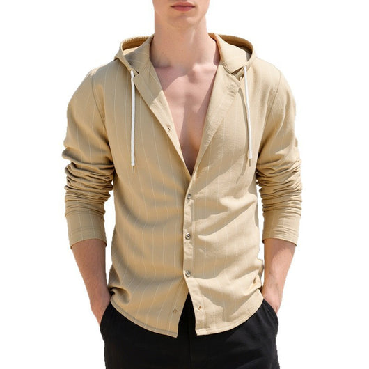 Cardigan Slim Fit con Capucha para Hombre - Casual y Versátil - Image 34