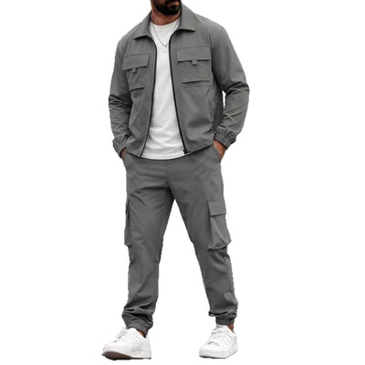 Conjunto de Trabajo Casual: Chamarra y Pantalón con Cierre - Image 5