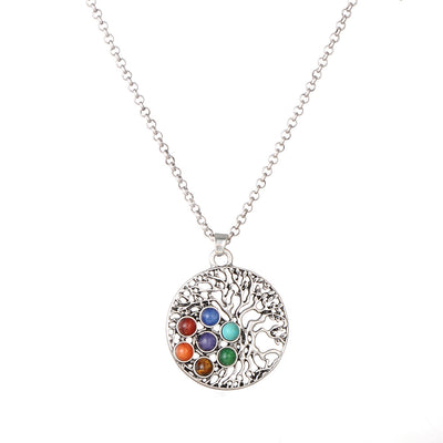 Collar Colgante de Piedra Energética Plata Oculta para Yoga - Image 11