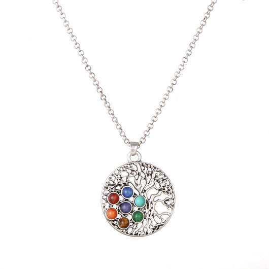 Collar Colgante de Piedra Energética Plata Oculta para Yoga - Image 11