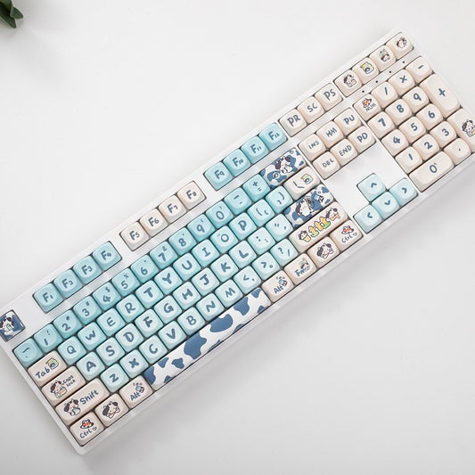Keycaps Cuadrados Sublimados Vaca Lechera Moa