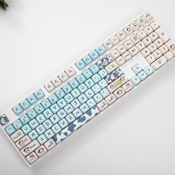 Keycaps Cuadrados Sublimados Vaca Lechera Moa
