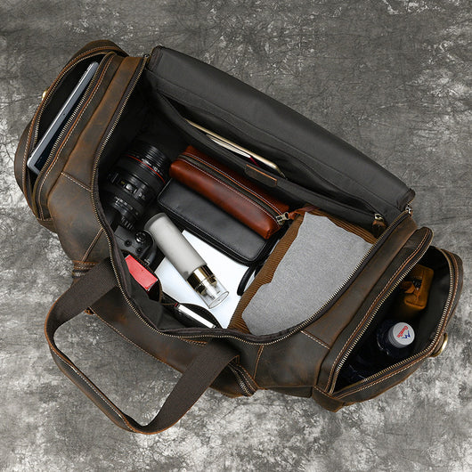 Bolsa Cruzada de Cuero Genuino para Hombre - Gran Capacidad - Image 5