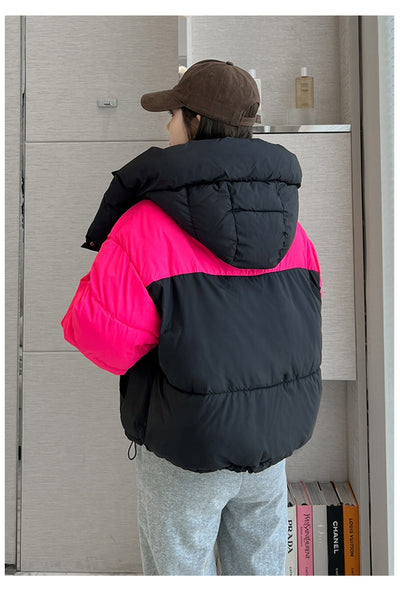 Chaqueta Corta de Algodón con Parches Contrastantes Gruesos para Mujer - Image 43