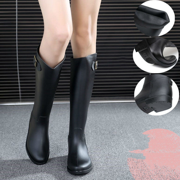 Botas de Lluvia Altas Ajustadas con Acabado Mate Esmerilado