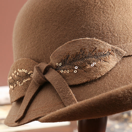 Sombrero de Fieltro de Lana Pura para Mujer - Image 9