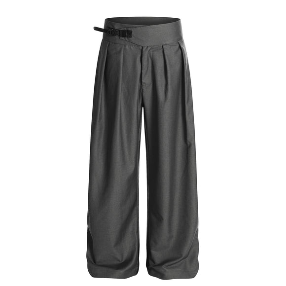 Pantalones Casuales Sofisticados Unisex Corte Relajado Estilo Retro Americano